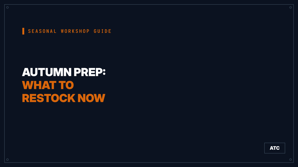 Autumn workshop restock guide cover graphic