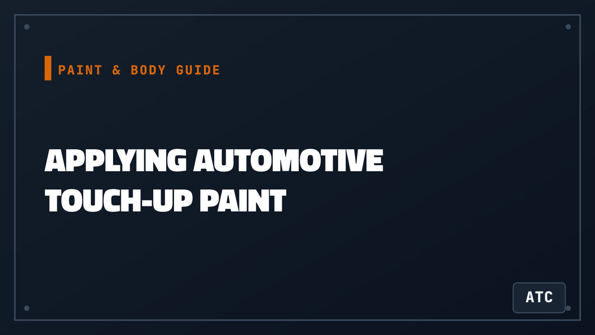 how to apply automotive touch up paint