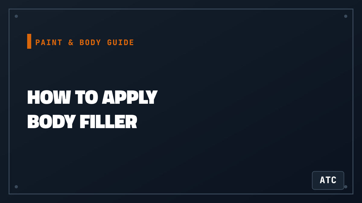how to apply body filler correctly