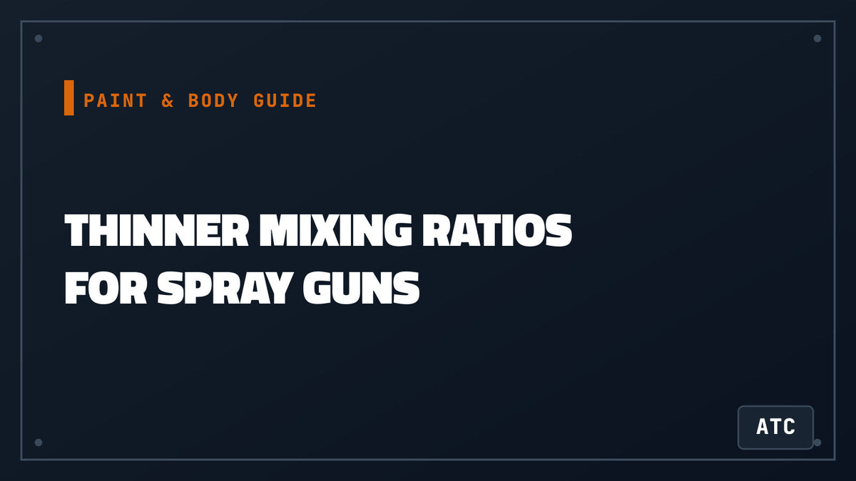 thinner mixing ratios for spray guns