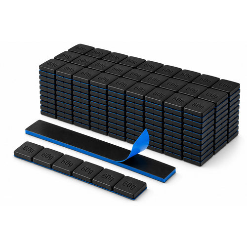 100× Black Adhesive Wheel Balance Weights 60g Strips – Stick On