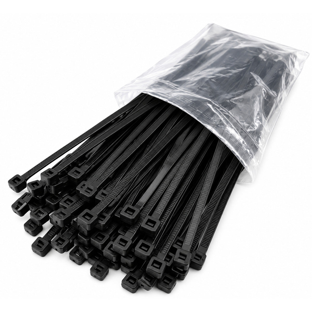 Heavy Duty Black Nylon Cable Ties 370 x 4.8mm Pack of 100