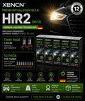 XENCN HIR2 9012 Halogen Headlight Bulbs – German Technology | 2 & 10 Pack