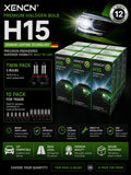 XENCN H15 Halogen Headlight Bulbs – German Technology | 2 & 10 Pack