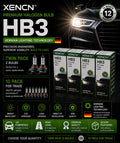 XENCN HB3 9005 Halogen Headlight Bulbs – German Technology | 2 & 10 Pack